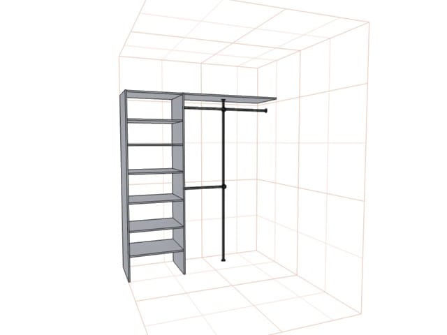 One Sliding Door Fitted Wardrobe - DC Sliding Wardrobes Edinburgh