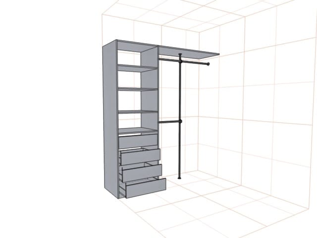 One Sliding Door Fitted Wardrobe - DC Sliding Wardrobes Edinburgh