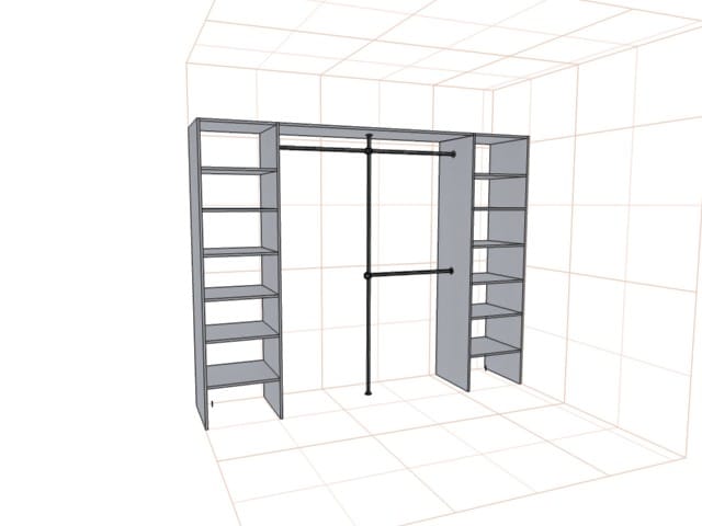 3 Sliding Door Fitted Wardrobe - DC Sliding Wardrobes Glasgow