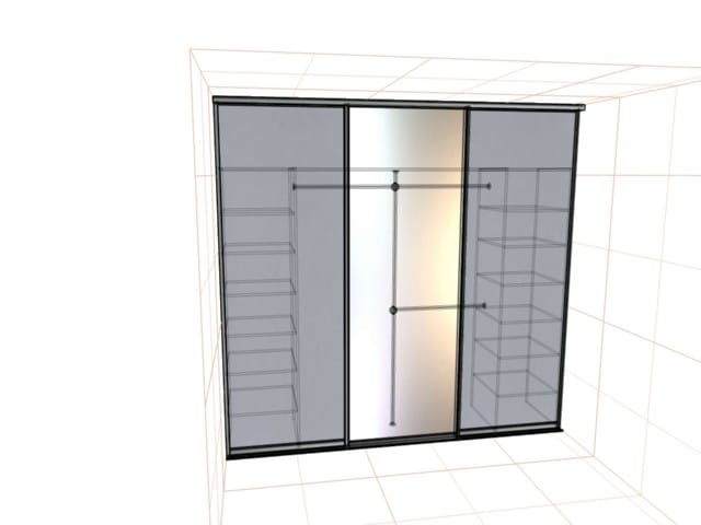 3 Sliding Door Fitted Wardrobe - DC Sliding Wardrobes Aberdeen