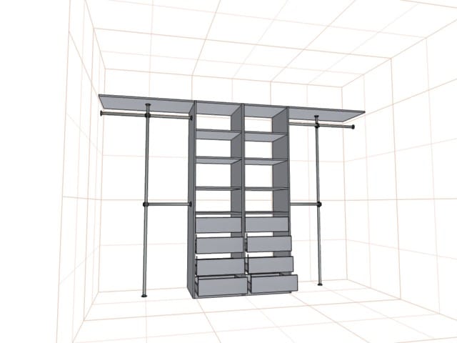 Sliding 4 Door Fitted Wardrobe - DC Sliding Wardrobes Edinburgh