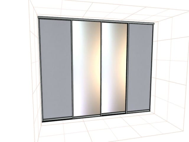 Sliding 4 Door Fitted Wardrobe - DC Sliding Wardrobes Glasgow
